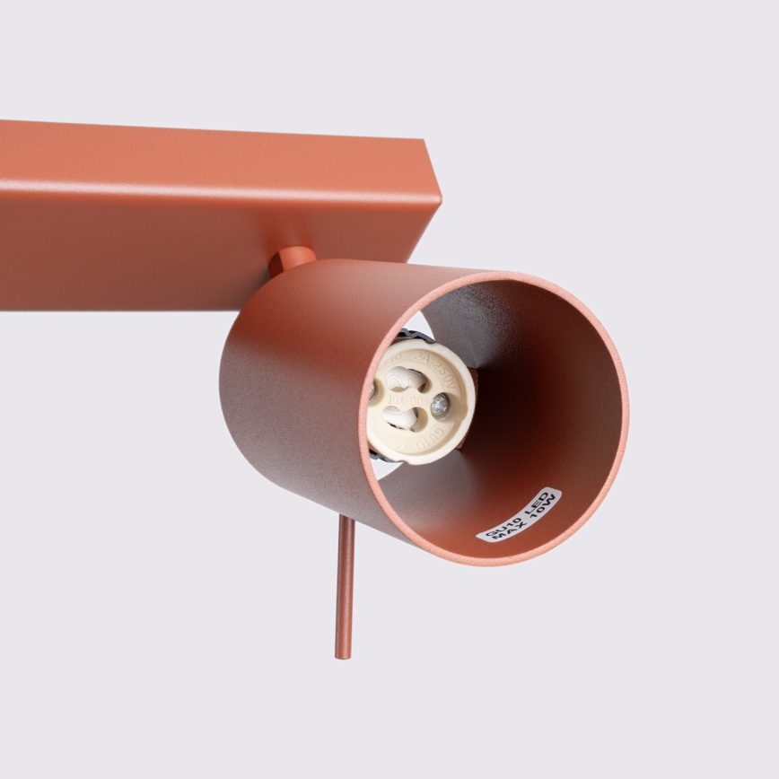 Spot RING 6xGU10/10W/230V rood