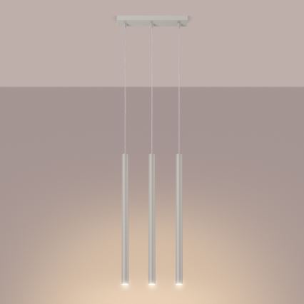 Hanglamp aan een koord PASTELO 3xG9/8W/230V crème