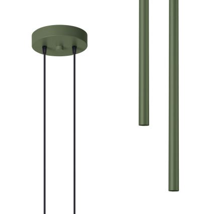 Hanglamp aan een koord PASTELO 2xG9/8W/230V groen