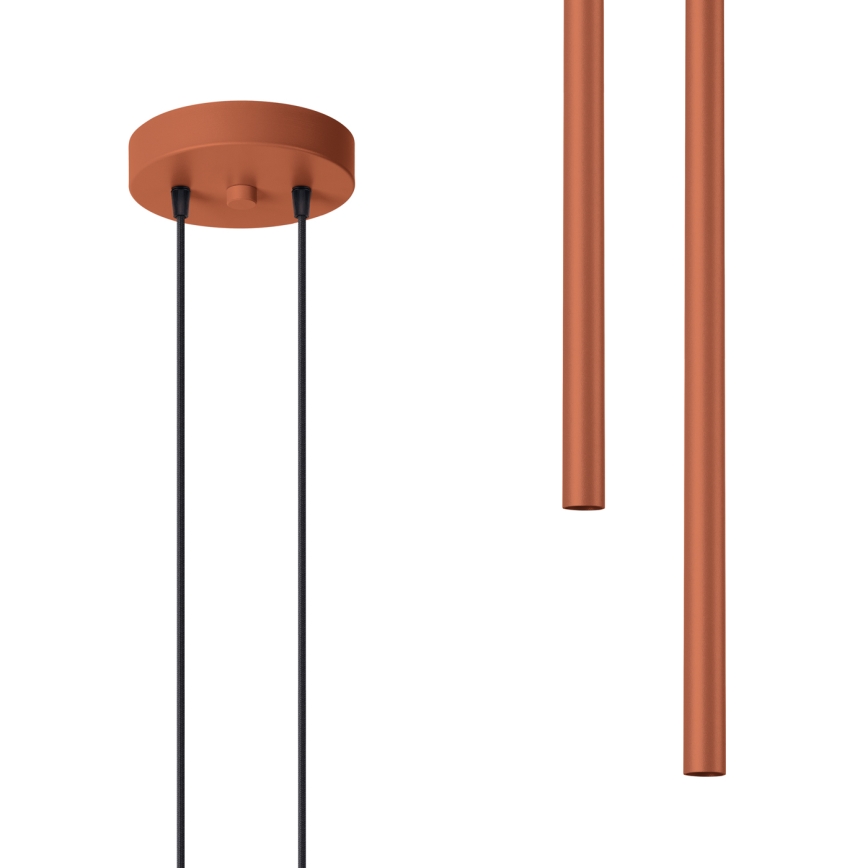 Hanglamp aan een koord PASTELO 2xG9/8W/230V rood