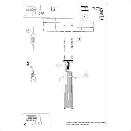 Spot KARBON 1xGU10/10W/230V 30 cm wit
