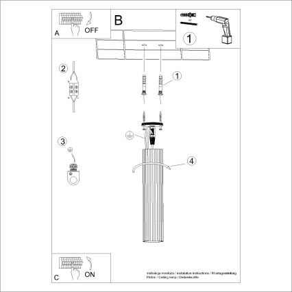 Spot KARBON 1xGU10/10W/230V 40 cm wit