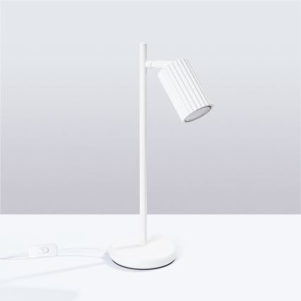Tafellamp KARBON 1xGU10/10W/230V wit