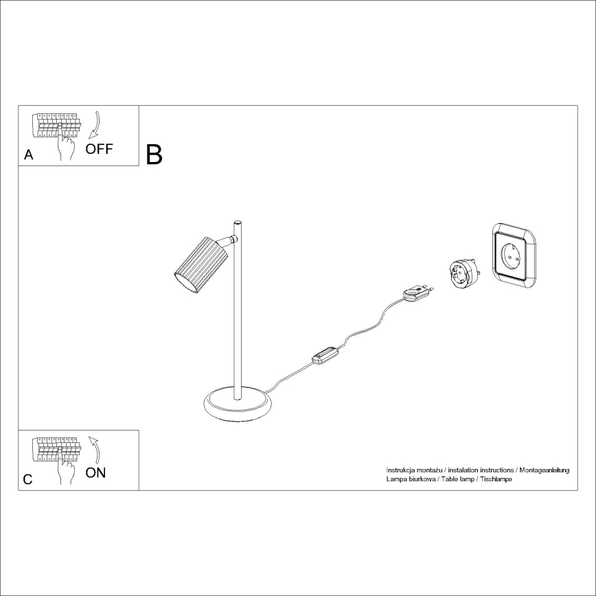 Tafellamp KARBON 1xGU10/10W/230V wit