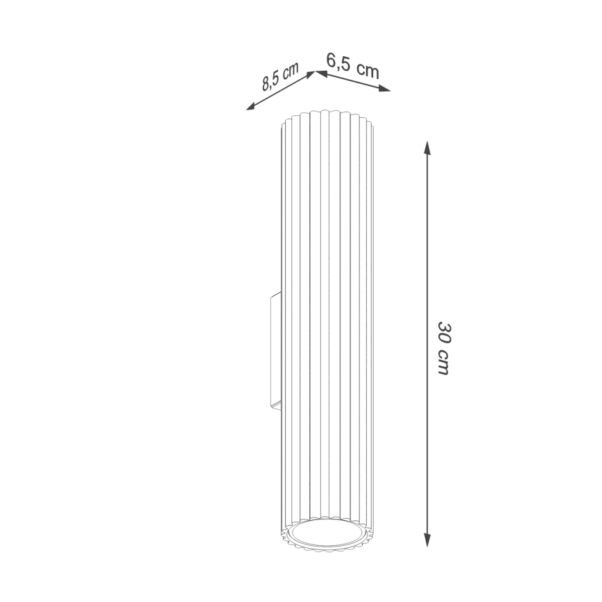 Wandlamp KARBON 2xGU10/10W/230V goud