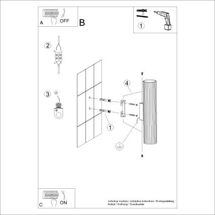 Wandlamp KARBON 2xGU10/10W/230V goud