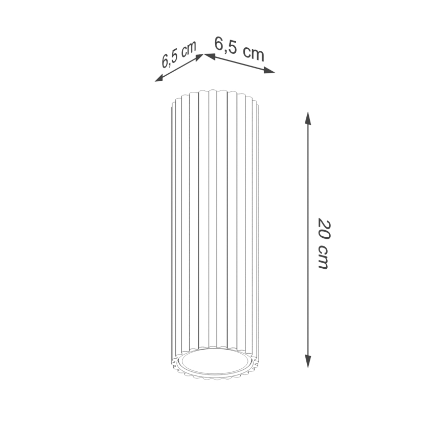 Spot KARBON 1xGU10/10W/230V 20 cm zwart