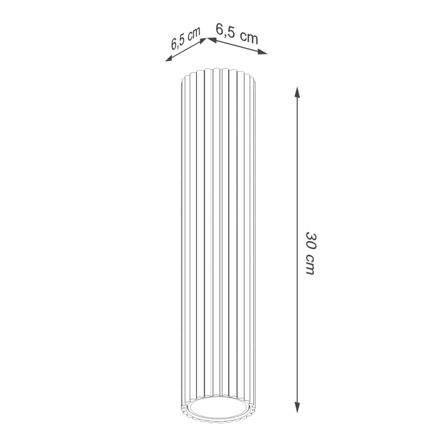 Spot KARBON 1xGU10/10W/230V 30 cm zwart