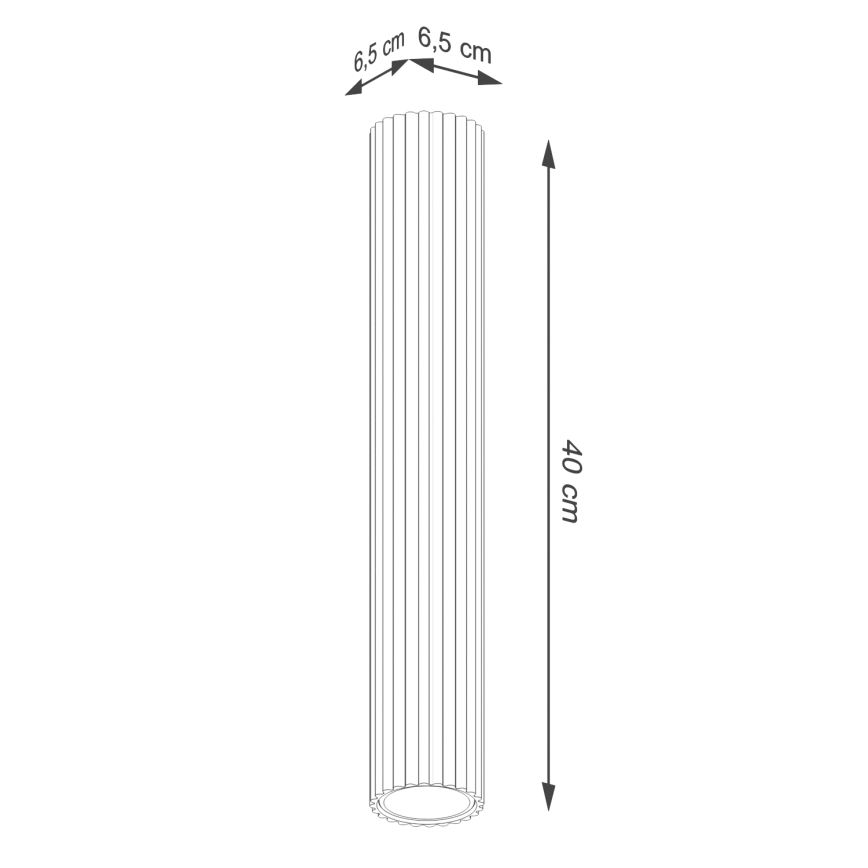 Spot KARBON 1xGU10/10W/230V 40 cm zwart