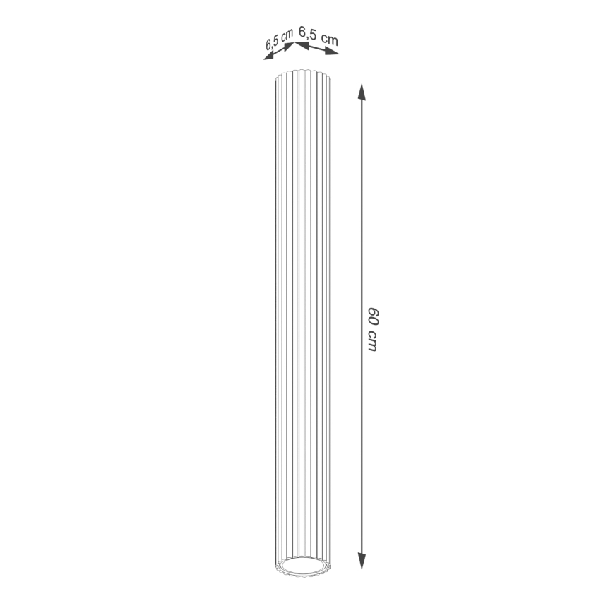 Spot KARBON 1xGU10/10W/230V 60 cm zwart