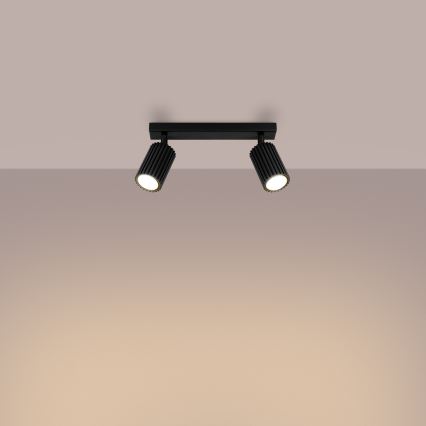 Spot KARBON 2xGU10/10W/230V zwart