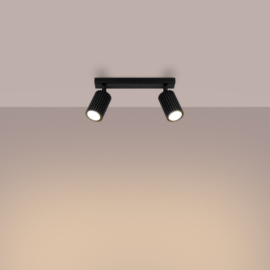 Spot KARBON 2xGU10/10W/230V zwart