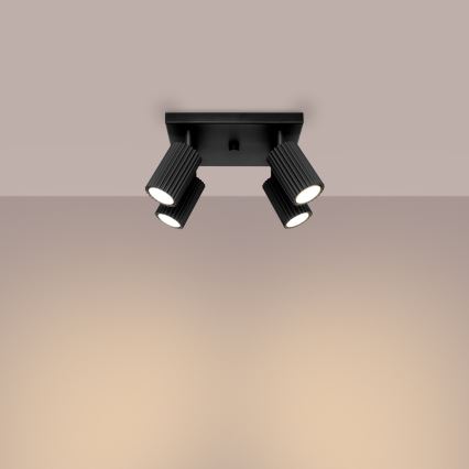 Spot KARBON 4xGU10/10W/230V zwart