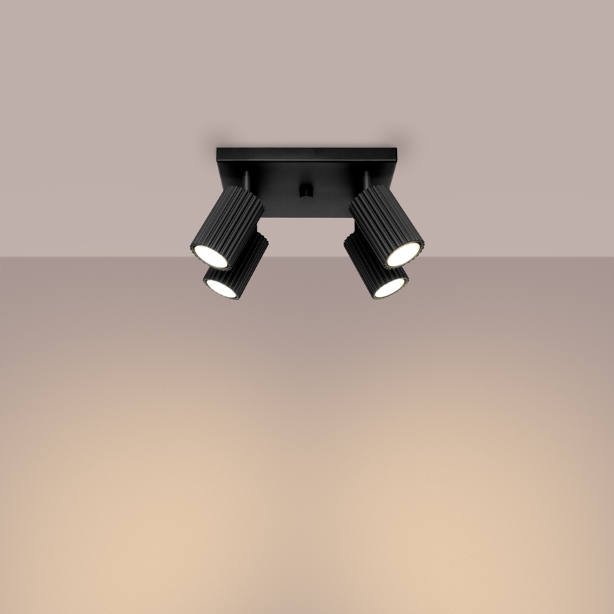 Spot KARBON 4xGU10/10W/230V zwart