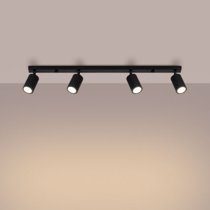 Spot KARBON 4xGU10/10W/230V zwart
