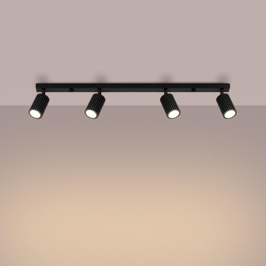 Spot KARBON 4xGU10/10W/230V zwart