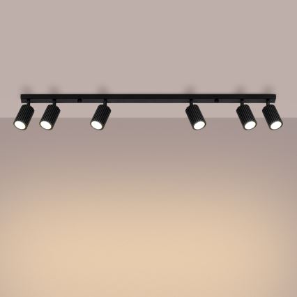 Spot KARBON 6xGU10/10W/230V zwart
