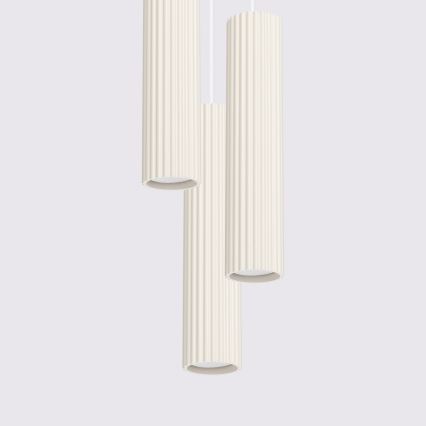 Hanglamp aan een koord KARBON 3xGU10/10W/230V crème