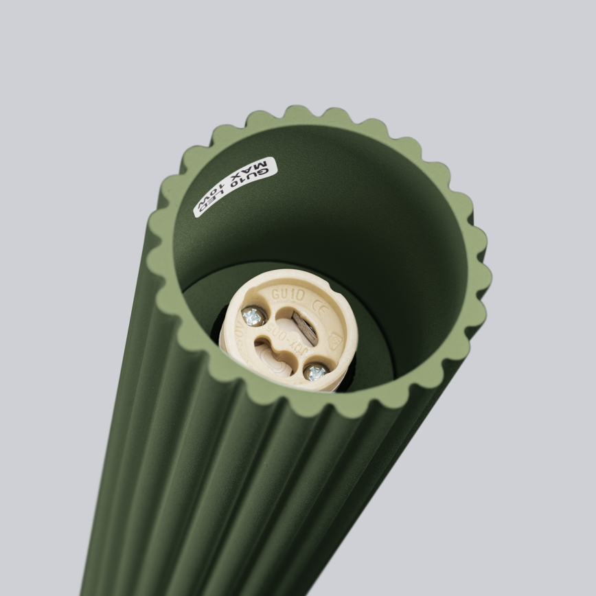 Spot KARBON 1xGU10/10W/230V 10 cm groen