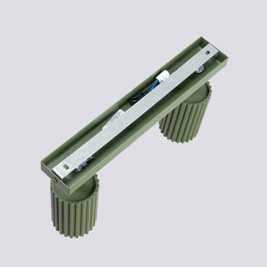 Spot KARBON 2xGU10/10W/230V groen