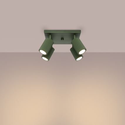 Spot KARBON 4xGU10/10W/230V groen