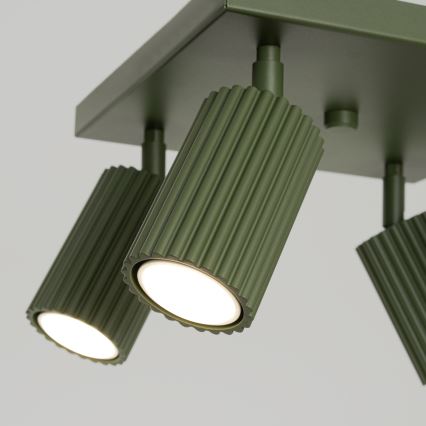 Spot KARBON 4xGU10/10W/230V groen