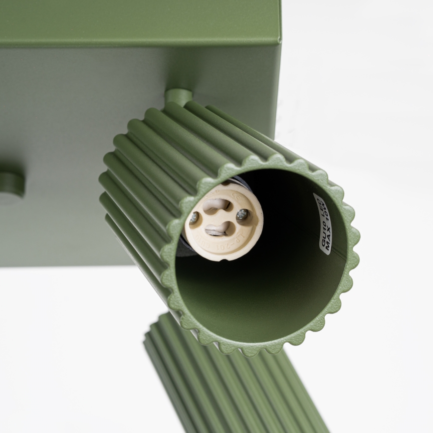 Spot KARBON 4xGU10/10W/230V groen
