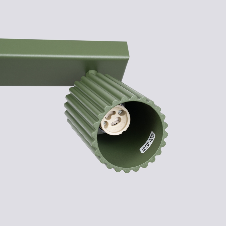 Spot KARBON 6xGU10/10W/230V groen
