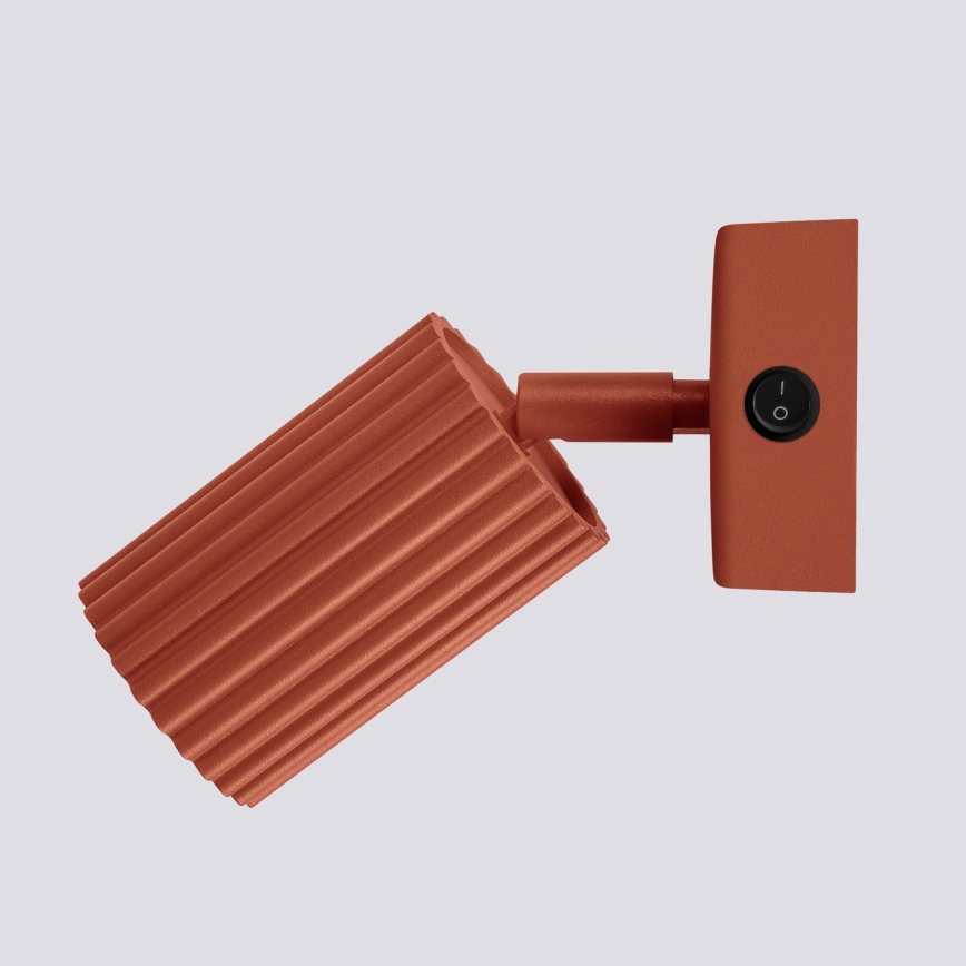 Wandspot KARBON 1xGU10/10W/230V rood