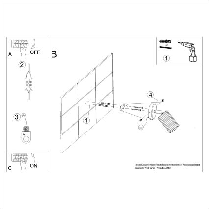 Wandspot KARBON 1xGU10/10W/230V rood