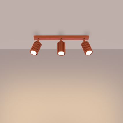 Spot KARBON 3xGU10/10W/230V rood