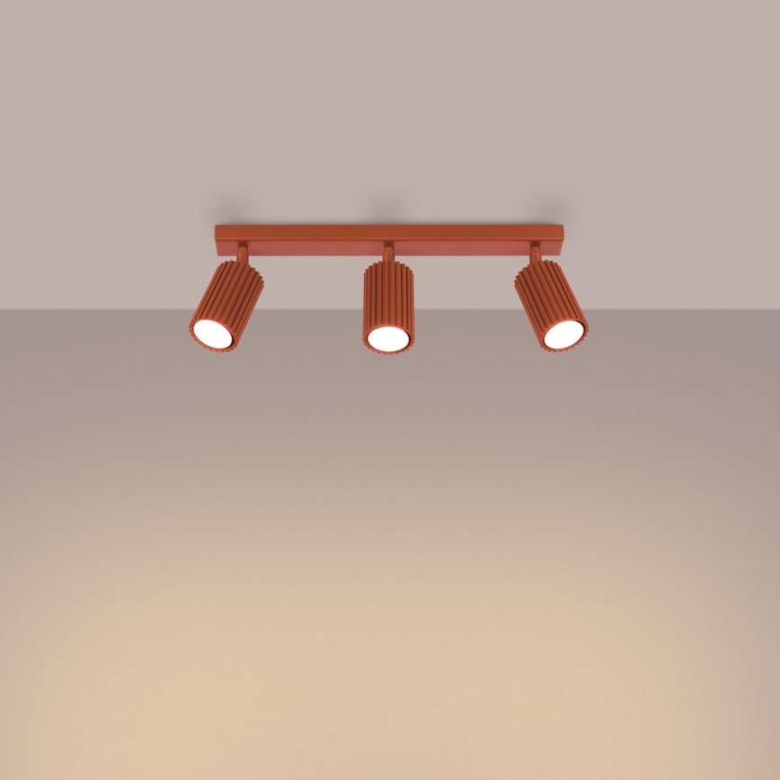 Spot KARBON 3xGU10/10W/230V rood