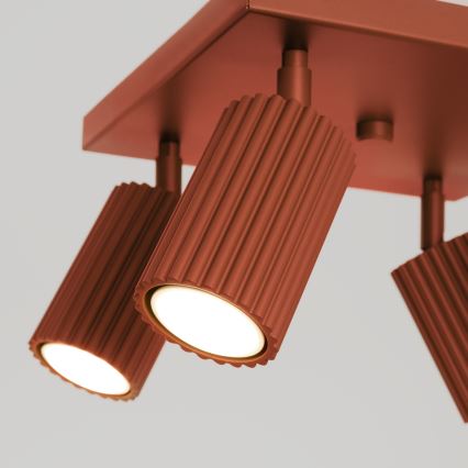 Spot KARBON 4xGU10/10W/230V rood