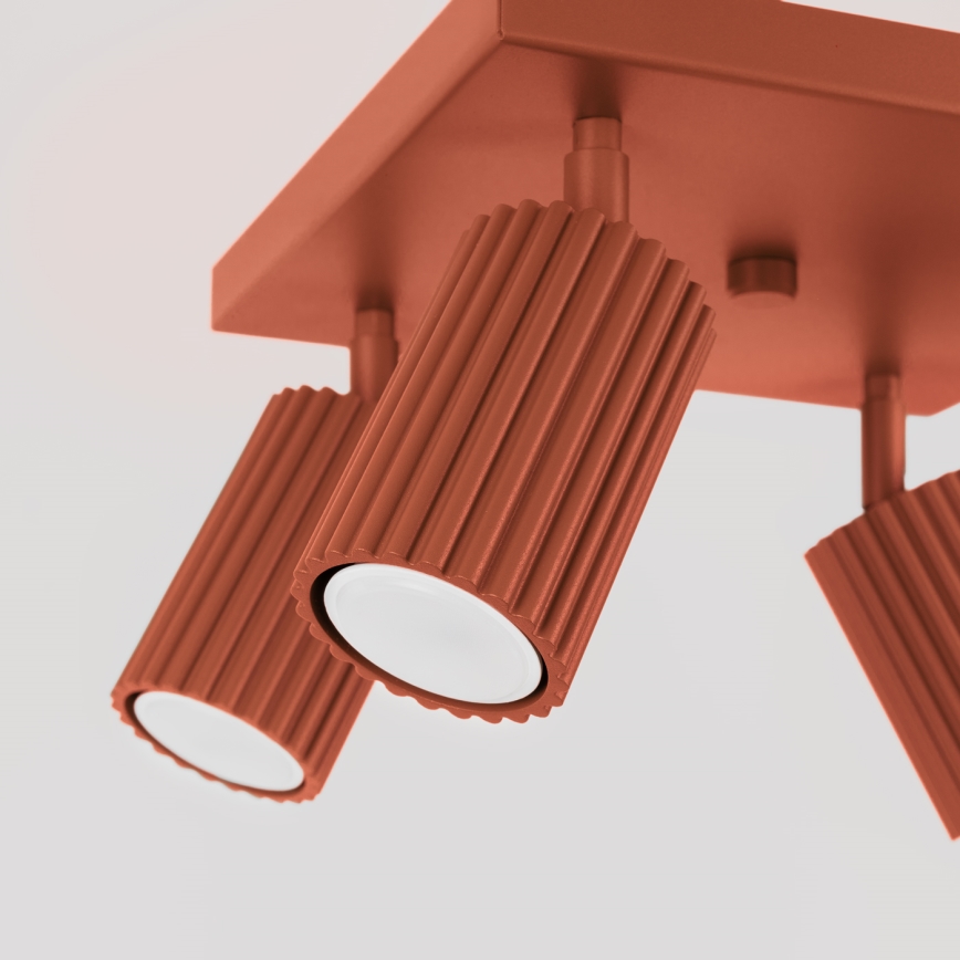 Spot KARBON 4xGU10/10W/230V rood