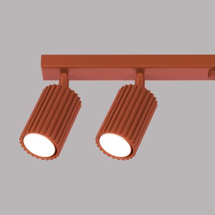 Spot KARBON 6xGU10/10W/230V rood