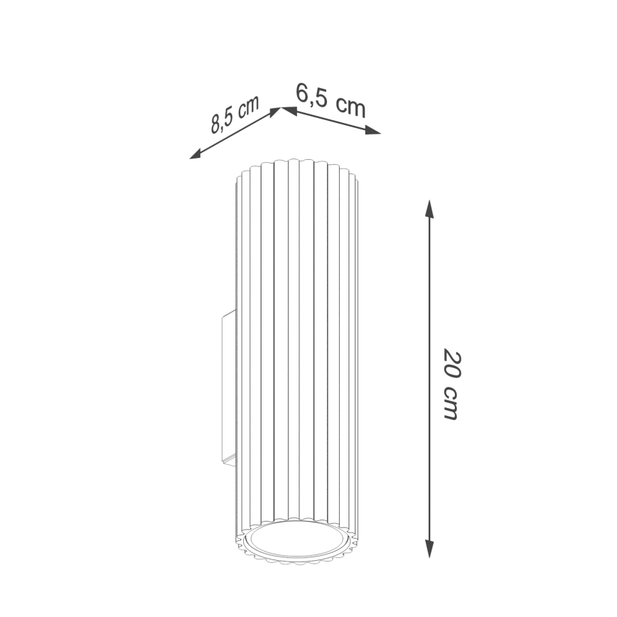 Wandlamp KARBON 2xGU10/10W/230V wit