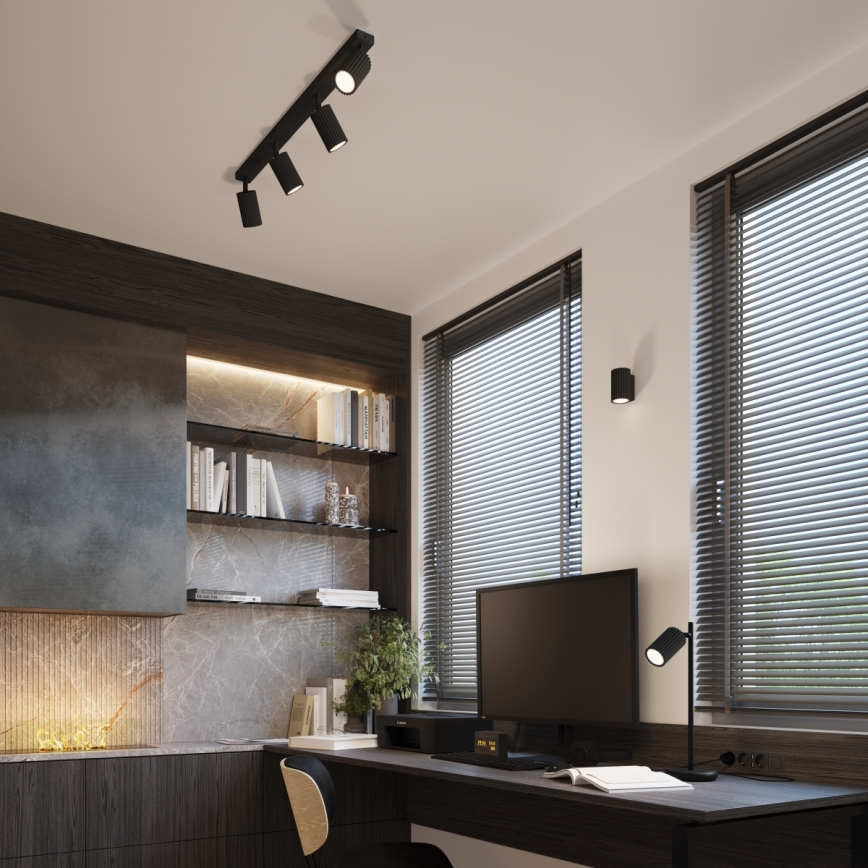 Wandlamp KARBON 1xGU10/10W/230V zwart