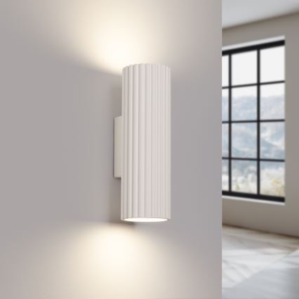Wandlamp KARBON 2xGU10/10W/230V crème