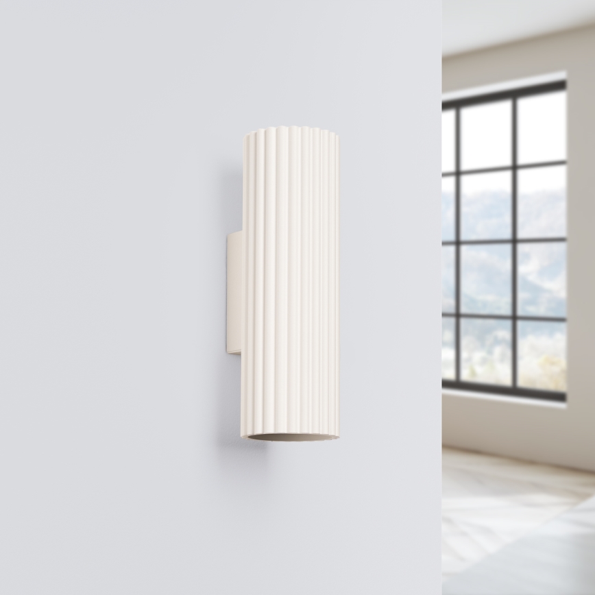Wandlamp KARBON 2xGU10/10W/230V crème