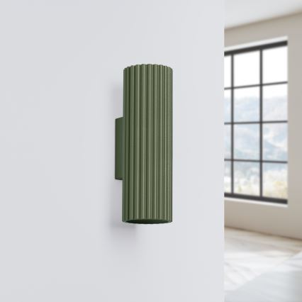 Wandlamp KARBON 2xGU10/10W/230V groen