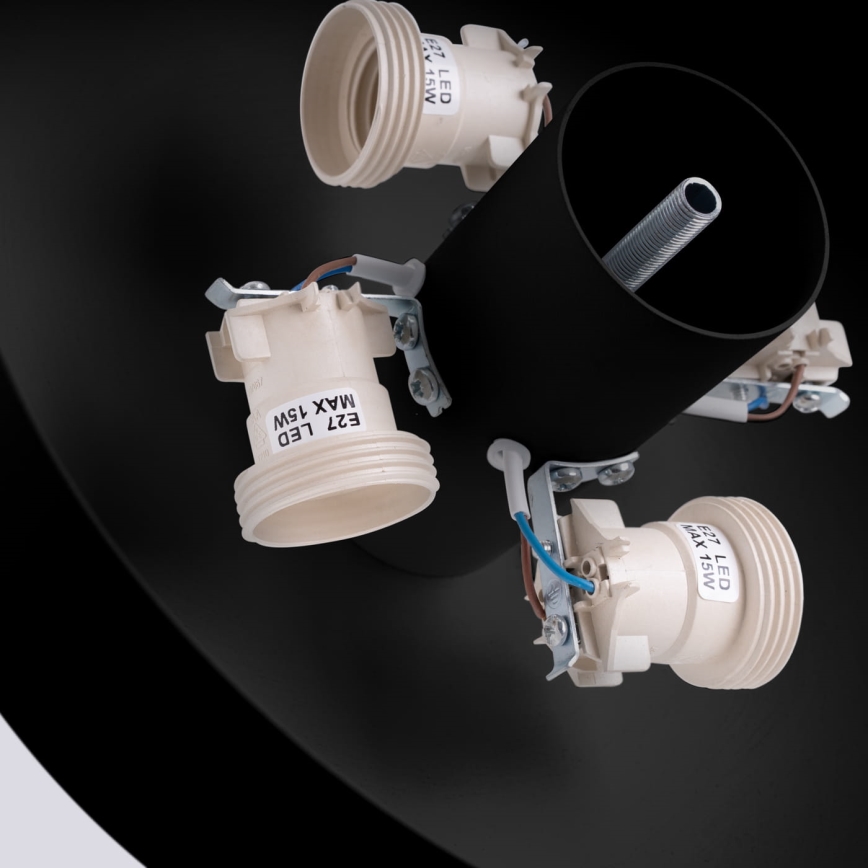 Plafondlamp OMIQ 4x E27/15W/230V Ø 30 cm zwart