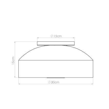 Plafondlamp OMIQ 4x E27/15W/230V Ø 30 cm zwart
