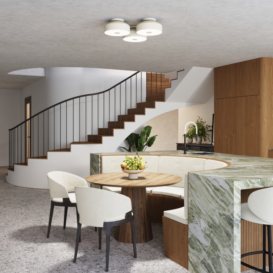 Plafondlamp OMIQ 4xE27/15W/230V Ø 30 cm crème