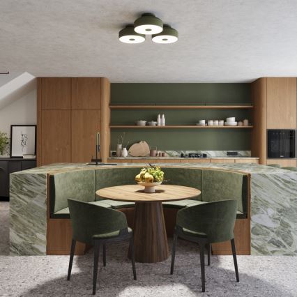 Plafondlamp OMIQ 4xE27/15W/230V Ø 30 cm groen