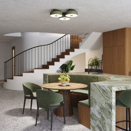 Plafondlamp OMIQ 4xE27/15W/230V Ø 30 cm groen