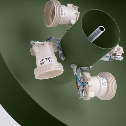 Plafondlamp OMIQ 4xE27/15W/230V Ø 30 cm groen