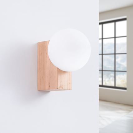 Wandlamp BULBO 1xG9/8W/230V beuken/wit