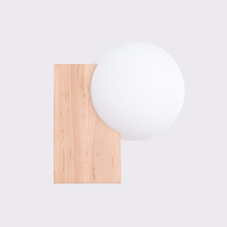Wandlamp BULBO 1xG9/8W/230V beuken/wit