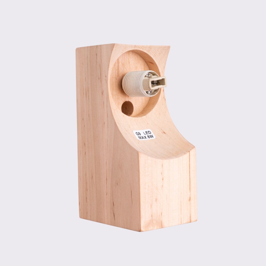 Wandlamp BULBO 1xG9/8W/230V beuken/wit