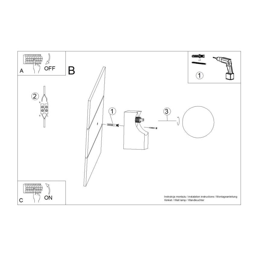Wandlamp BULBO 1xG9/8W/230V beuken/wit